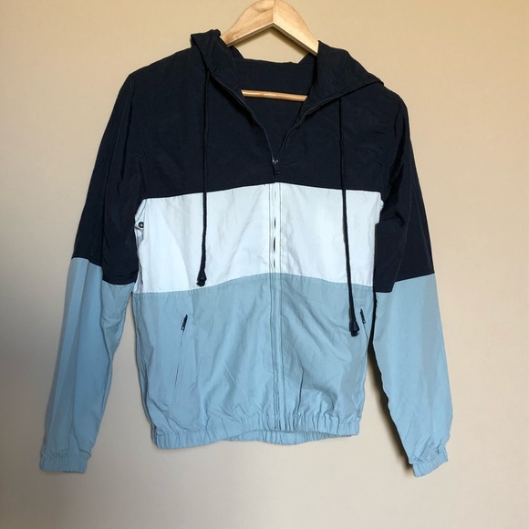 NWOT Blue Colorblock Windbreaker Jacket - Picture 2 of 2